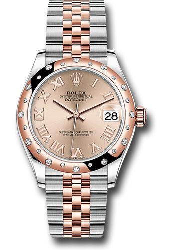 Rolex Steel and Everose Gold Datejust 31 Watch - 24 Diamond Bezel - Dark Rhodium Index Dial - Jubilee Bracelet - 278341RBR rorj