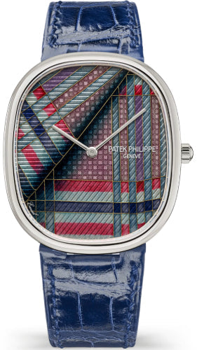 Patek Philippe Golden Ellipse White Gold / Blue Tartan - 5738/50G-045 - 2026