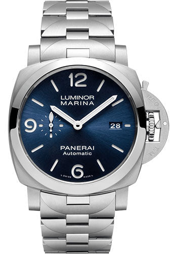 Panerai Luminor Marina Specchio Blu - 44mm - Brushed Steel - Blue Sun-Brushed Dial - PAM01316