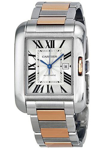 Cartier Tank Anglaise Watch - Medium Steel And Pink Gold Case - W5310037