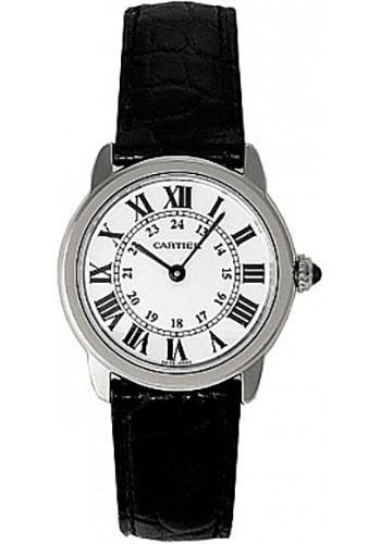 Cartier Ronde Solo Watch - Small Steel Case - Alligator Strap - W6700155