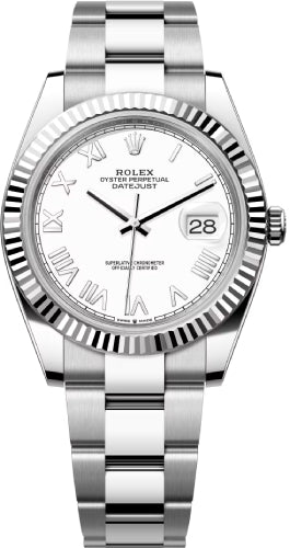 Rolex Datejust 41 Mm Oystersteel And White Gold & White Roman Dial - 126334 - 2026