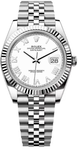 Rolex Datejust 41 Mm Oystersteel And White Gold & White Roman Dial Jubilee Bracelet - 126334 - 2026